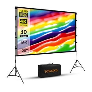 Outdoor Projector Screen with stand, 120 inch NEW